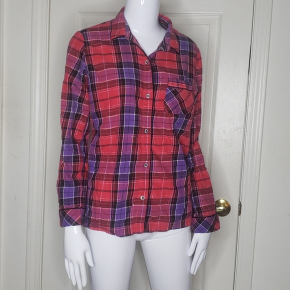 Victoria's Secret Tops - Victoria's Secret Plaid Button Down Top Small